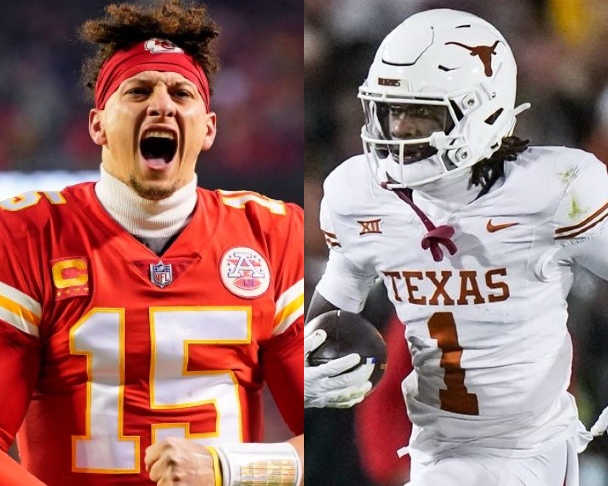 JPA on X: "𝗧𝗥𝗘𝗡𝗗𝗜𝗡𝗚: #Chiefs QB Patrick Mahomes reached out to  Texas WR Xavier Worthy via text message after he broke the 40 yard dash  record at the combine, Worthy told @TheTylerDragon