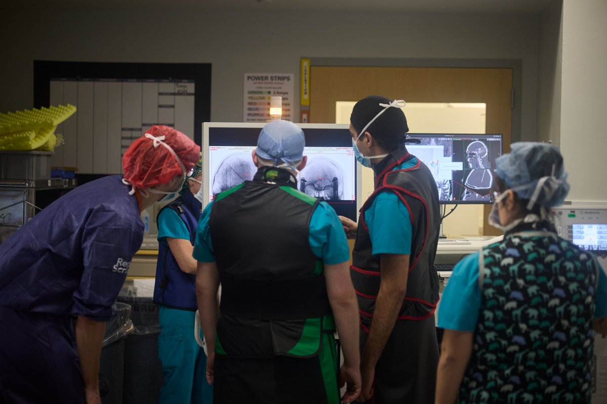 islamfayed's tweet photo. This week at Cooper University Hospital, we completed the first robotic Deep Brain Stimulation surgery in the state of NJ! 
@CooperHealthNJ 
@RenishawMedical 
@DrAjithThomas https://t.co/2ZGNqh8Fv7