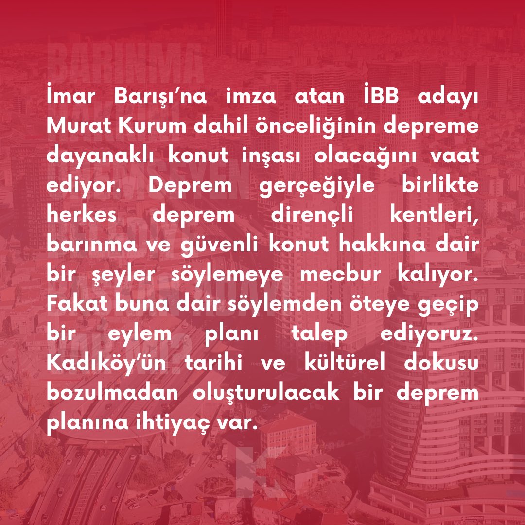 BARINMA HAKKINI ÖNEMSEYEN BELEDİYE BAŞKAN ADAYI VAR MI❓