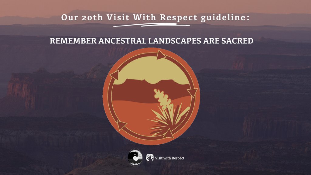 We’re delighted to unveil our 20th guideline that we developed in collaboration with the Bears Ears Commission. It was important to Tribal Leaders to create a tip for the public to remember when they’re interacting with the landscape. 🌎️

#VisitWithRespect