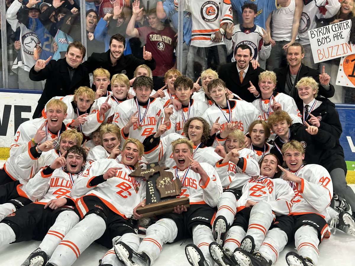 RemiMonaghan's tweet photo. PURE JOY!!!

The first team from west Michigan to win a hockey state title in any division since 2011. Let’s freaking go @BCBulldogHockey https://t.co/5fkHaD0Ejv