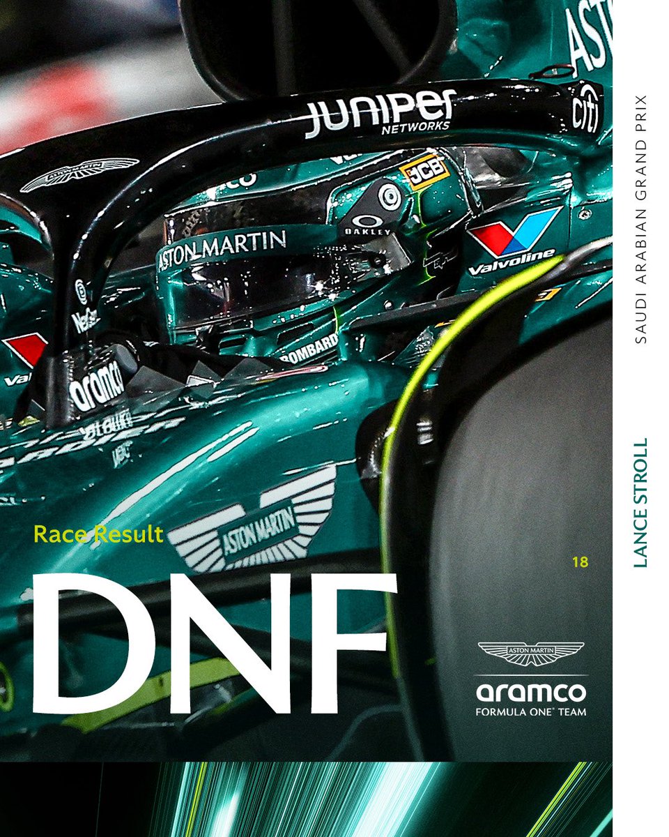 aston_F1_'s tweet photo. 🏁
نهاية  سباق جائزة السعودية الكبرى 2024 :

فرناندو ألونسو :  P5
لانس سترول : DNF

#فورمولا1 | #SaudiArabianGP    🇸🇦 https://t.co/YGTxX6igVP