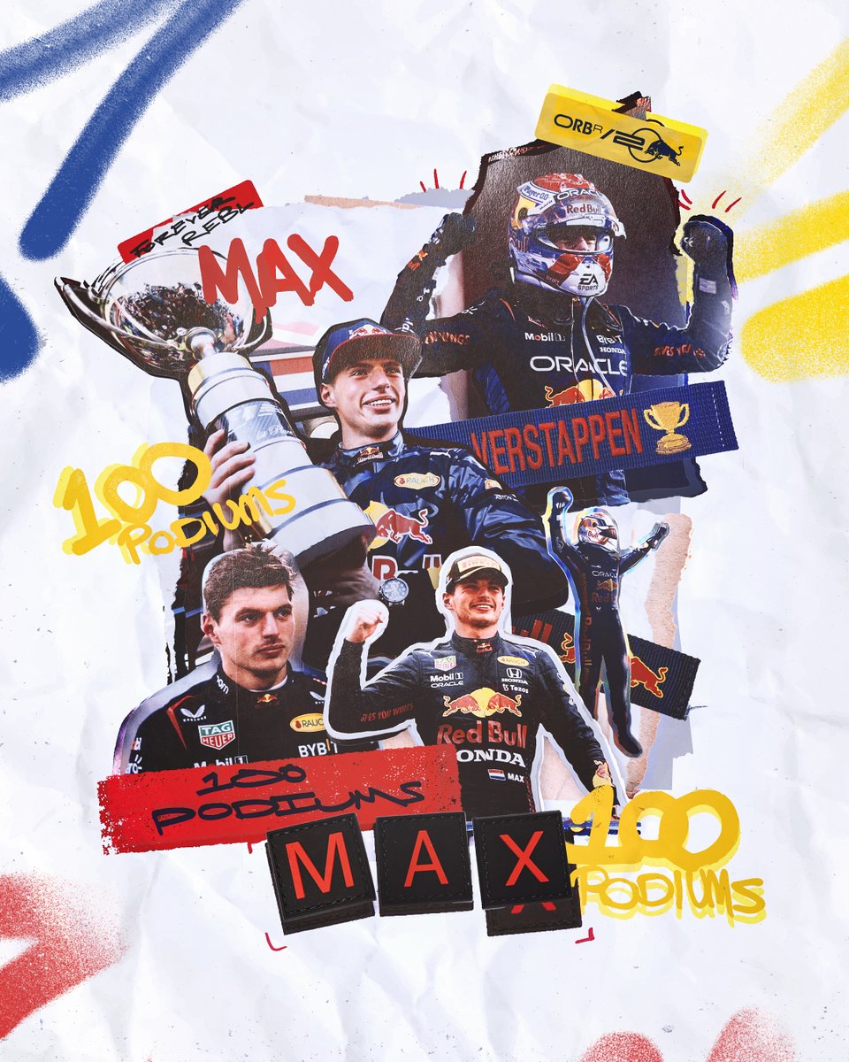 Into triple figures 💯 @Max33Verstappen 🏆