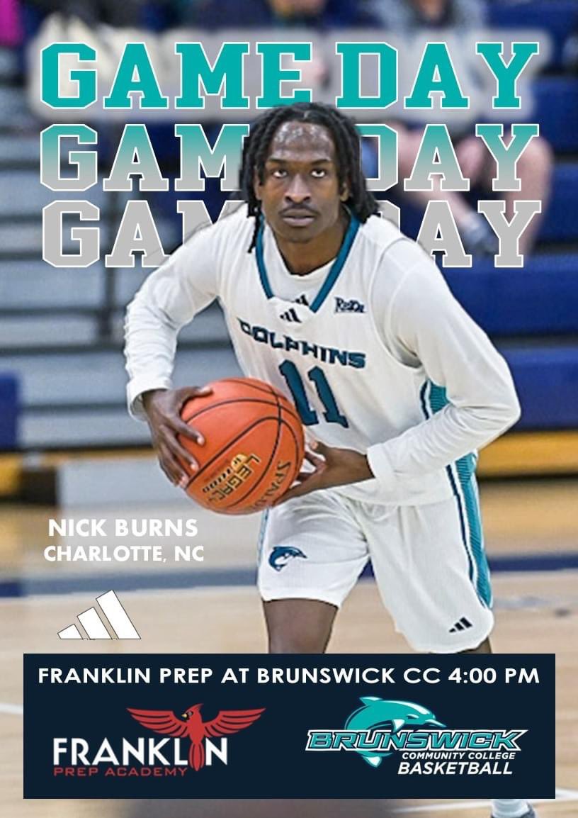 Brunswick Community College Men's Basketball (@brunswickcc_mbb) on Twitter photo GAME DAY! <a href="/BrunswickCC_MBB/">Brunswick Community College Men's Basketball</a> will host <a href="/Franklinprep_/">Franklin Prep Academy/Post Grad</a> today at 4:00 pm in their last regular season game. The Dolphins will celebrate their eight sophomores at the game. Come out or tune in at the link below.
🐬🏀🐬🏀🐬🏀🐬🏀
📍Bolivia, NC
⏰ 4:00 pm
📺 youtube.com/live/bCY6JiO0T… GAME DAY! <a href="/BrunswickCC_MBB/">Brunswick Community College Men's Basketball</a> will host <a href="/Franklinprep_/">Franklin Prep Academy/Post Grad</a> today at 4:00 pm in their last regular season game. The Dolphins will celebrate their eight sophomores at the game. Come out or tune in at the link below.
🐬🏀🐬🏀🐬🏀🐬🏀
📍Bolivia, NC
⏰ 4:00 pm
📺 youtube.com/live/bCY6JiO0T…