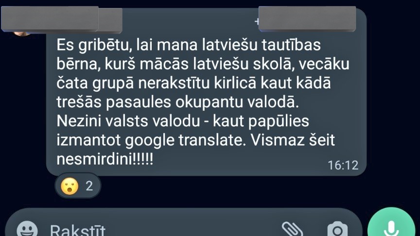 Klases čats kļuvis piparots