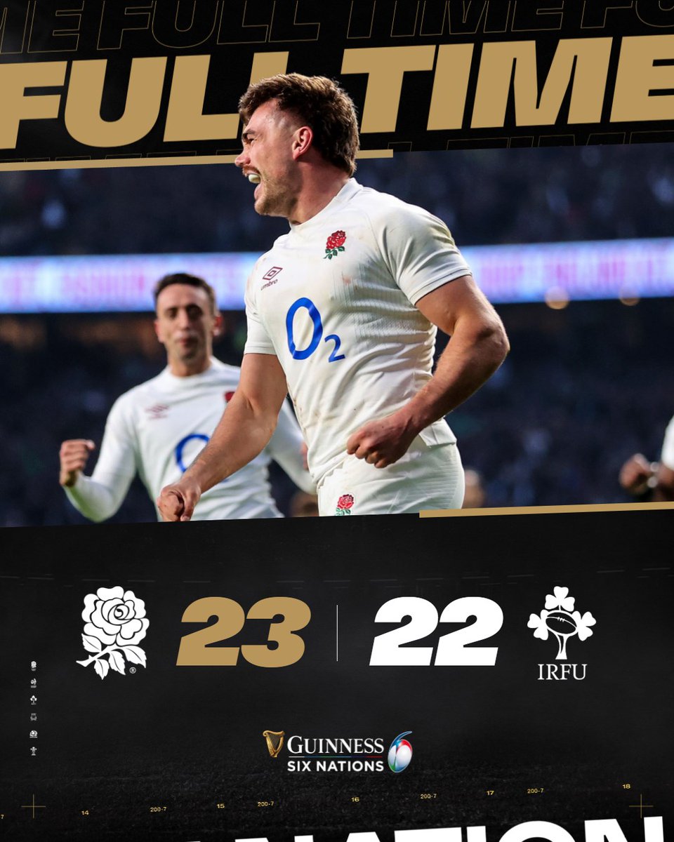 Last minute drama at Twickenham and it's England who come out on top! 🙌

#GuinnessM6N #ENGIRE