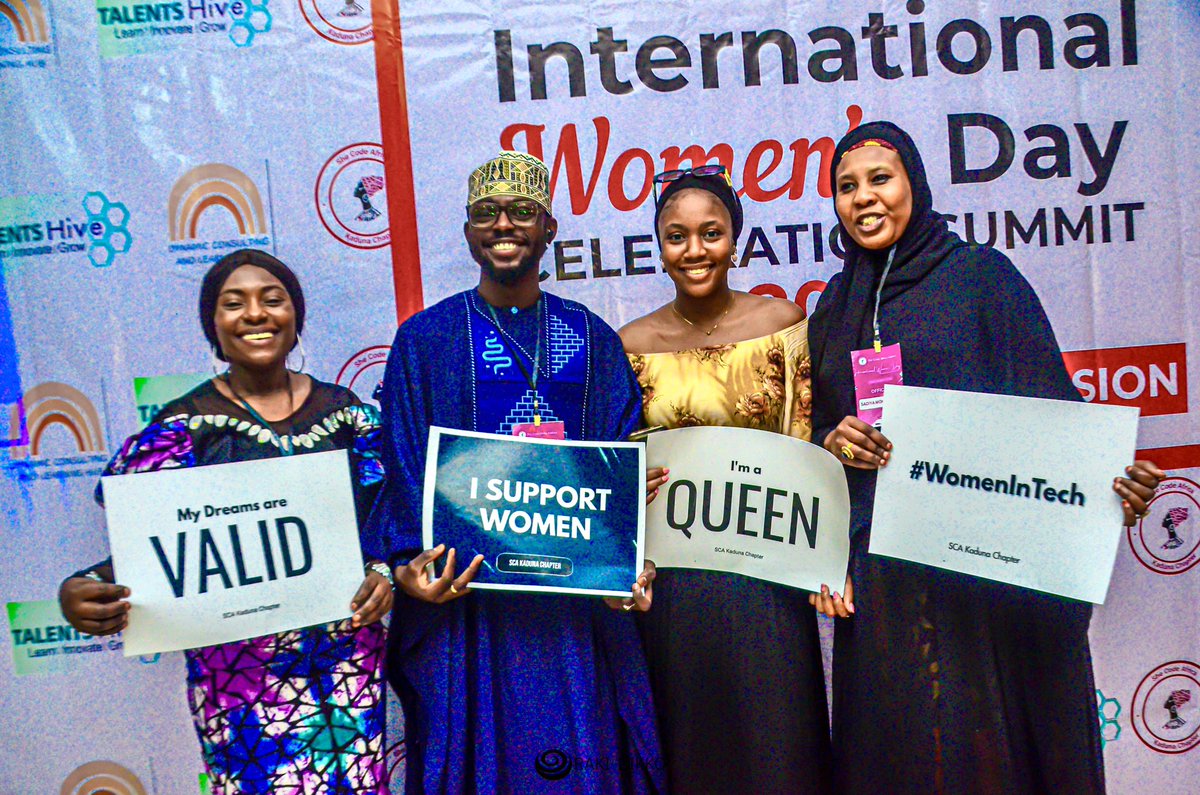 ZulaihatDesigns's tweet photo. Happy International Women's Day!

 @SCA_Kaduna  International Women’s Day event was successful indeed🥳🥳

A lot of impactful discussions about inclusion of women in tech were made by our amazing speakers and panelists. https://t.co/MdVrphnqaq