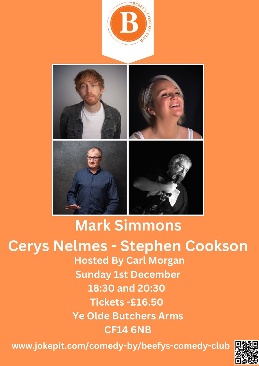 Incredible line up Selling VERY fast!! @StephenCookson6 @cerysnelmes Headlined by @JokesWithMark Join us if you can 🎟️jokepit.com/comedy-by/beef…