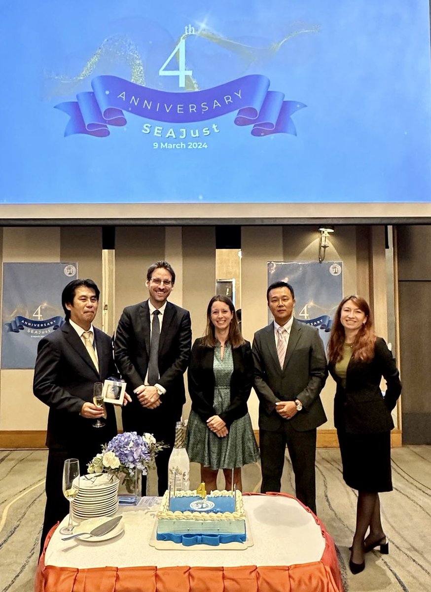 MarionEhalt's tweet photo. Happy birthday #SEAJust 🎂!
Since its launch in 2020, this regional judicial cooperation network has proven useful to many #CriminalJustice practitioners in #SoutheastAsia and beyond. To date, more than 7️⃣0️⃣ #MutualLegalAssistance (MLA) cases have been facilitated by SEAJust 🤝 https://t.co/yBYcEDWWTf