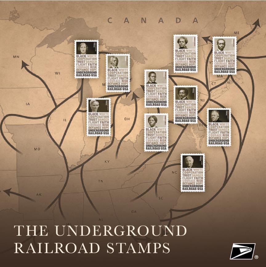 Powered by human courage, the Underground Railroad offered a route to freedom and resistance. We're recognizing the men and women who helped change history with the @USPS #UndergroundRailroadStamps 🌟 Get yours now at b.link/9amvk9th!