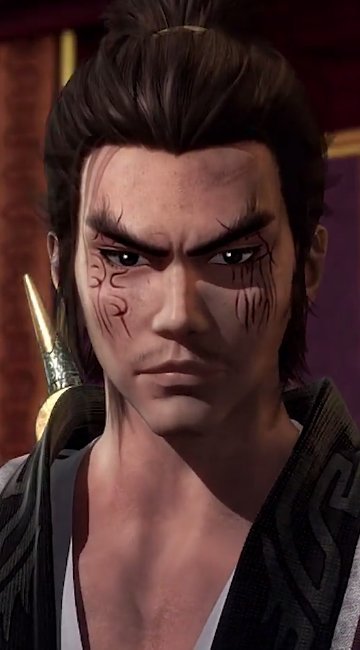 5Water_Kohaku's tweet photo. #QinsMoon Someone asked what the words on Ying Bu's face read. I had to ask a friend, wondering why I never thought of doing so before.
The character over the the right eye reads 杀 (殺), meaning to kill. The character on the left is 灭 (滅), probably meaning to exterminate. https://t.co/wHQROTfJ56