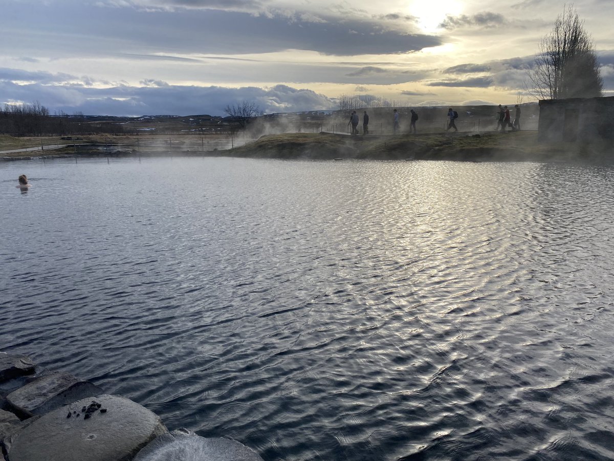 PHS_Geography's tweet photo. We were very fortunate to see the beautiful #Auroraborealis last night from our guesthouse. This morning we’ve swum in the geothermally heated @secretlagoon  #Iceland #geographyfieldtrip #aurora @PrestatynHigh @RayburnTours https://t.co/1FCEDppB33