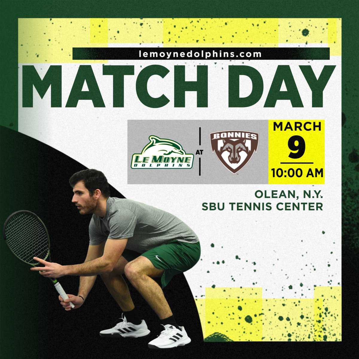 It's MATCH DAY!! and we're taking on an Upstate foe 🆚 St. Bonaventure University Bonnies ⏰ 10:00 AM 🏟️ SBU Tennis Center - Olean, N.Y.