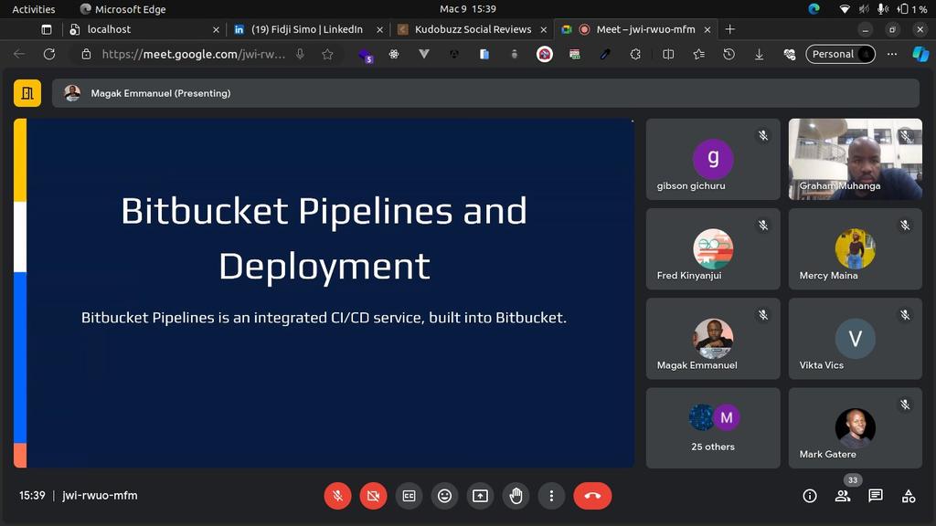 wanjiku_tabz's tweet photo. An amazing session from @brianmugweru and @emashmagak on @Bitbucket and Bitbucket pipelines 🔥.Very informative indeed 📝

@ACNairobi Community Meetup at @DeKUTkenya 🚀

@Atlassian 
@csokimathi 
@ACNairobi 
#ACNairobi
#ITSM https://t.co/qZF54yObV3