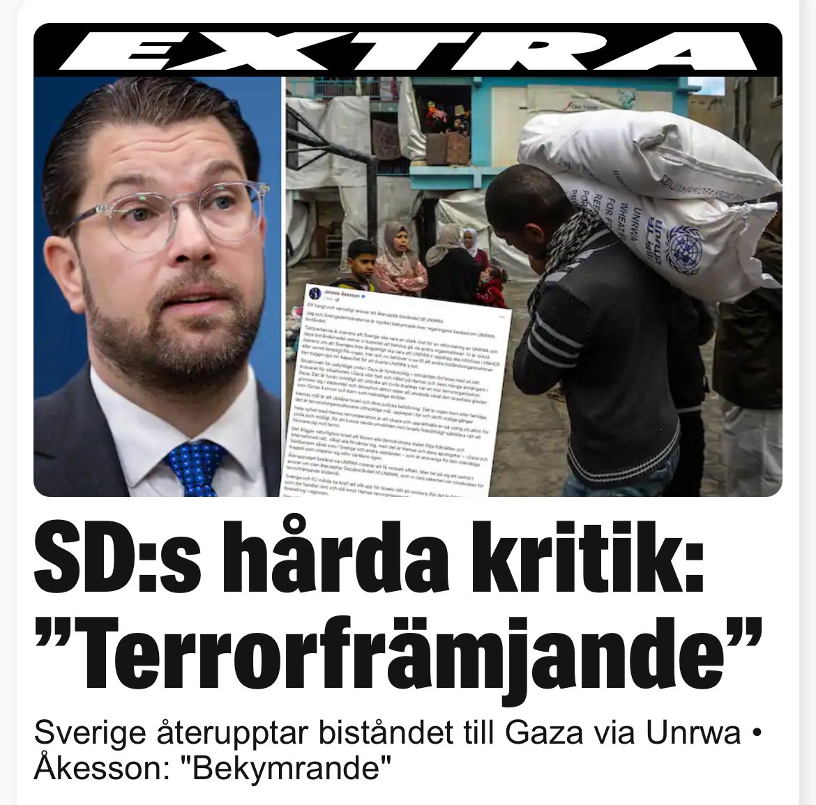 TonyJohansson78's tweet photo. Fascistledaren vill att barnen i Gaza ska svälta. 
Vem är förvånad? https://t.co/G8mohCEYp3