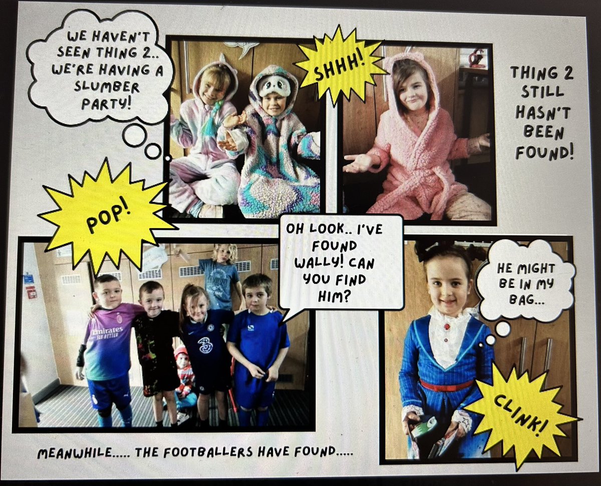 Year2OMG's tweet photo. Year 2 Owls created their own comic strip for World Book Day! 📚 https://t.co/xajEnCW46z