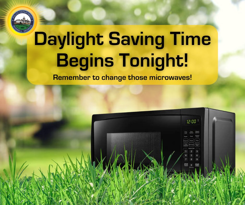 At long last, it’s time to spring forward tonight! Despite our modern digital age, remember there’s a few things that will not change automatically: -microwaves -coffee makers -your ex (they’ll never change)