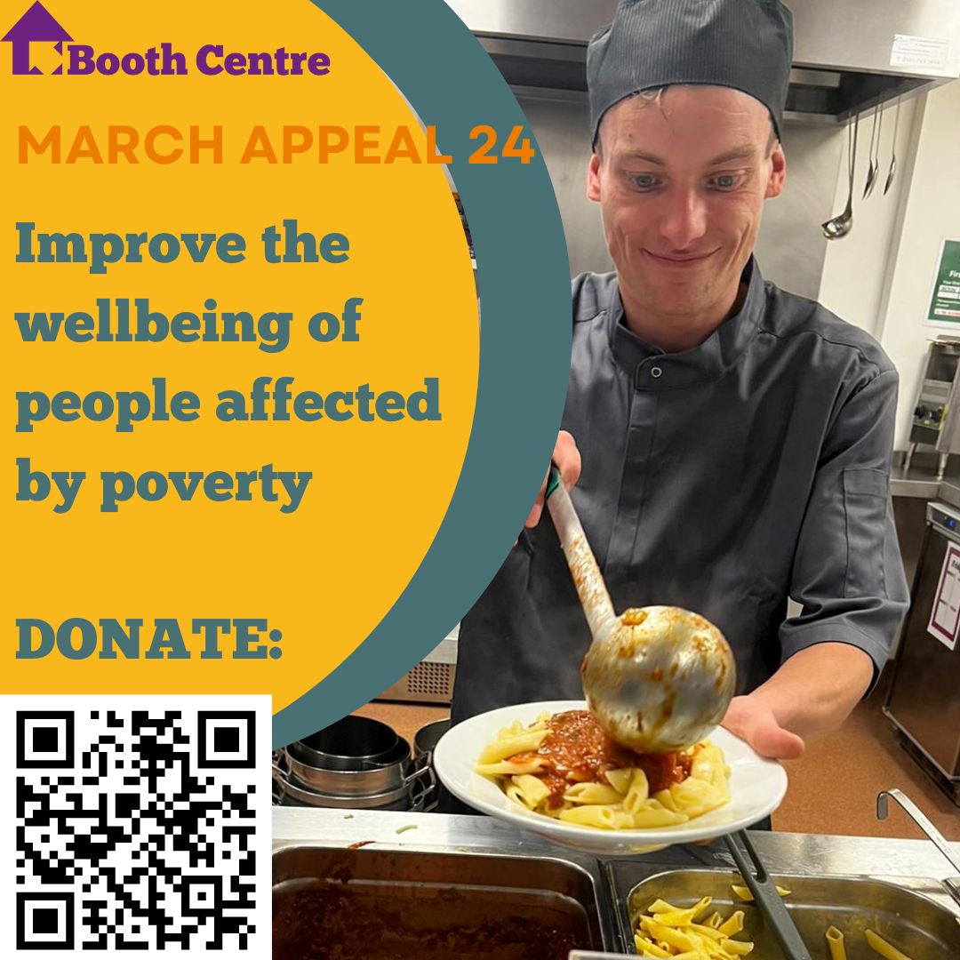 Our 3 Bees Cafe serves hot breakfast & lunch for anyone who comes through our doors, so they don't have to makes impossible choices. Please give to our March Appeal today to keep this valuable service open! boothcentre.org.uk/donate.html #homelessness