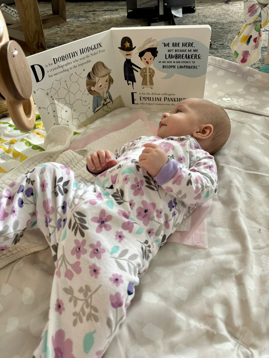 Enjoying our new book to celebrate International Women’s Day. Viv now knows two female crystallographers!