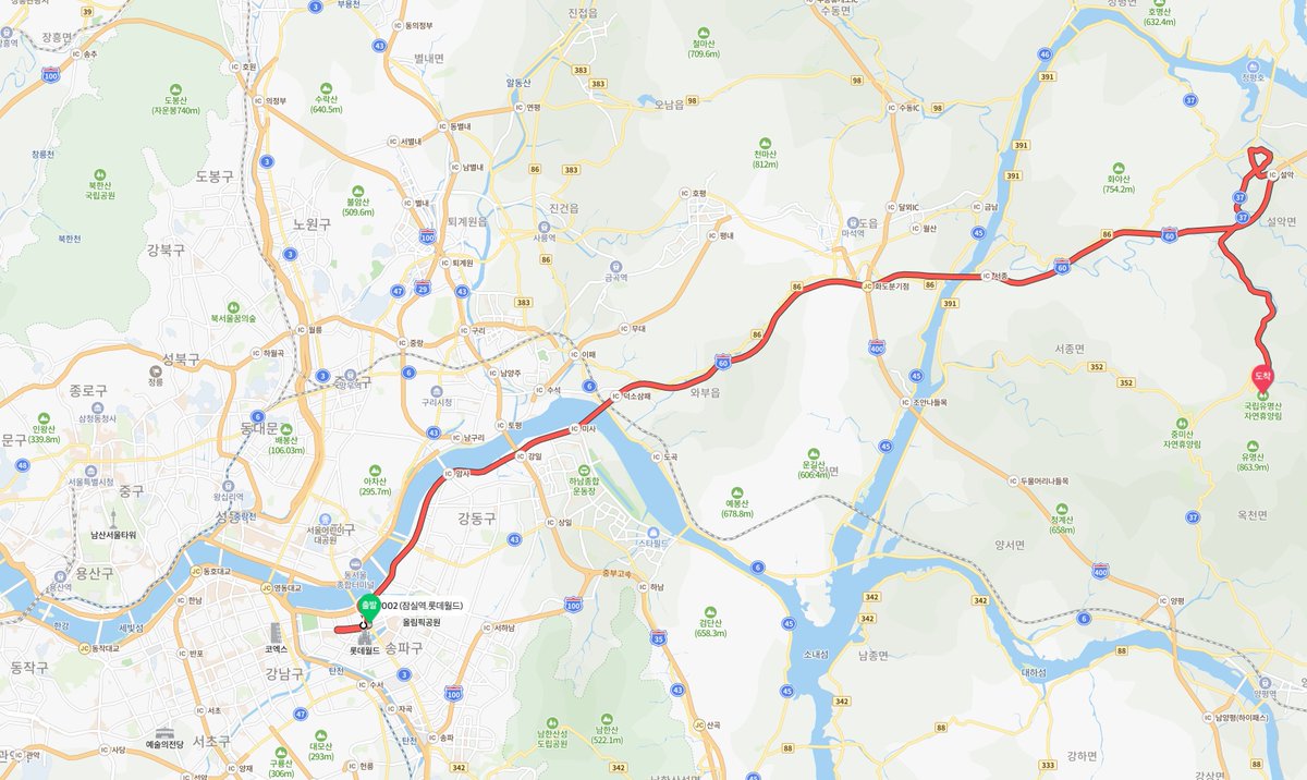 서울에서

빨간 버스 타고
2,800원 내고
환승 없이
1시간 18분 만에

갈 수 있는 자연휴양림이 있는 걸 알고 계셨나요? (국립유명산자연휴양림)