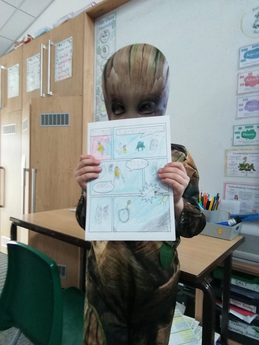 Year2OMG's tweet photo. We created our own comic strips about Greta Thunberg and climate change! https://t.co/qbuHaRf6aW
