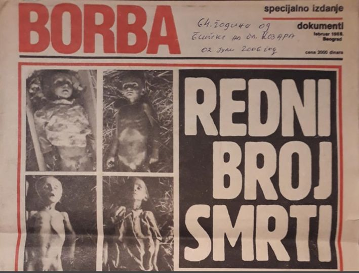 citizen_sitizen's tweet photo. Специјално издање листа Борба од 16.02.1988 год. који је експресно повучен из продаје.
Имена и презимена 11 219 козарачке деце које су заклале и затрале усташе https://t.co/L9XfEu0M0A