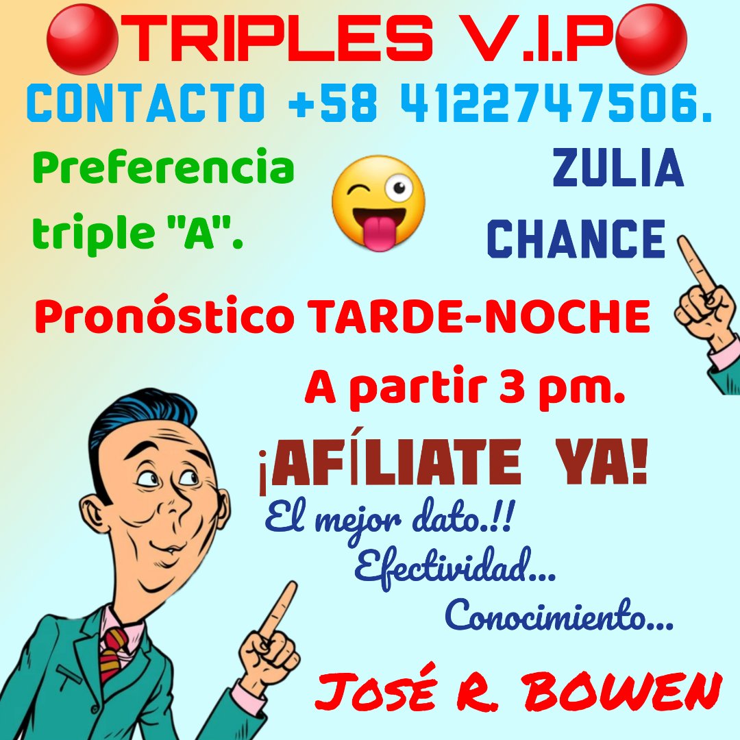 lotohipico's tweet photo. Atentos..
Conocido los resultados del mediodía, nace una nueva proyección: #triplevip. 🙋♂️
Entrega 3 pm. https://t.co/yaKCupFfcP