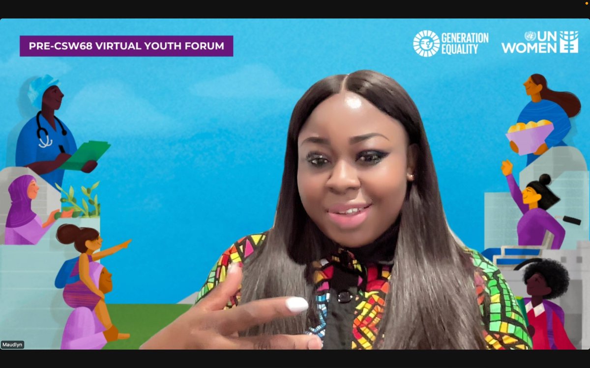 Maudlyn_Awuku's tweet photo. I participated in PRE #CSW68 Youth Forum by @UN_Women discussing "Youth drive #genderequality by tackling #poverty N strengthening institutions" @UN_CSW.
▪️https://t.co/5ejHdz2oYt
#GenerationEquality #Youth4CSW
#inspireinclusion #IWD
#maudlynakosuaawuku #anijieglobalfoundation https://t.co/3moYNwrdD0