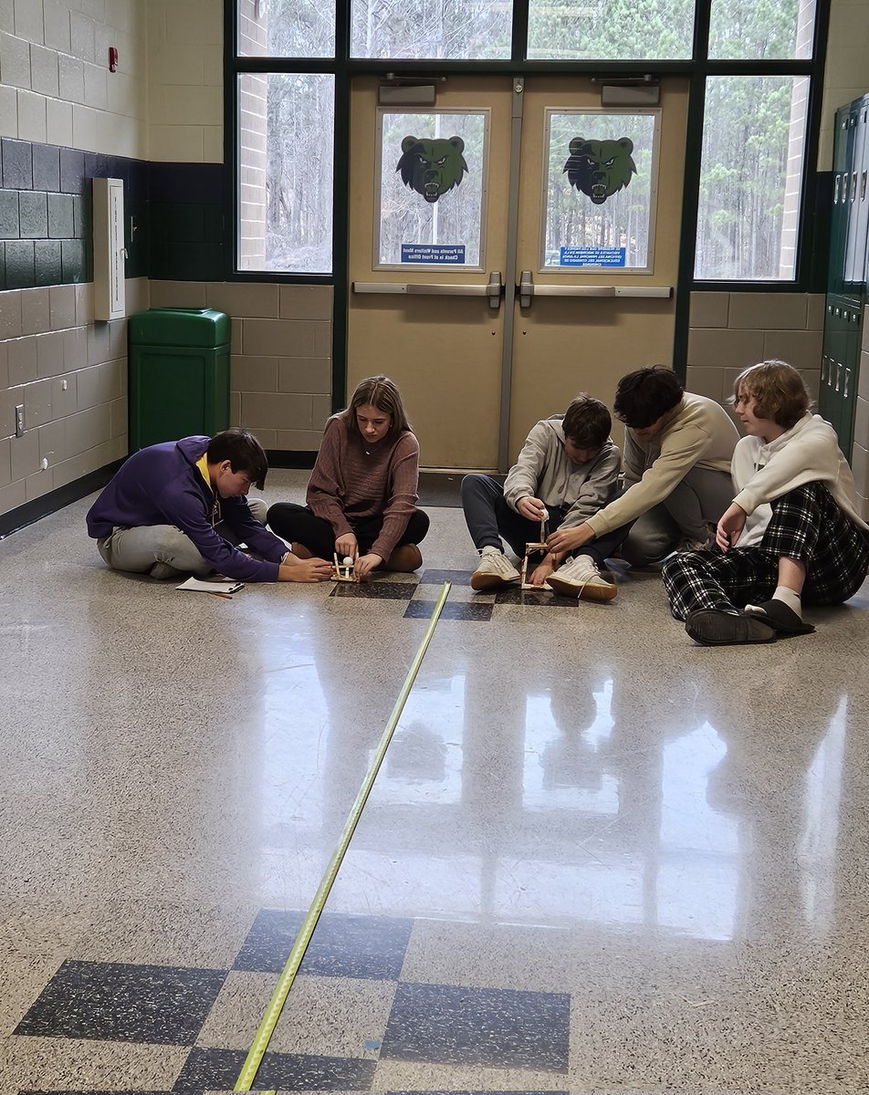 Students built catapults and calculated the data while learning about Mechanical Engineering and Machine Learning. Thank you Engineering Tomorrow for the supplies. <a href="/CVHS_CTAE/">CVHS Career Tech</a>  <a href="/EngineeringTmrw/">Engineering Tomorrow</a>