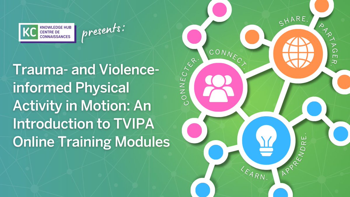 📢Join us on March 27th for another #KnowledgeHubPresents! @fdarroch and Gabriela Gonzalez Montaner will present an overview of trauma- and violence-informed physical activity (#TVIPA). Click below to learn more and register kh-cdc.ca/en/resources/k…