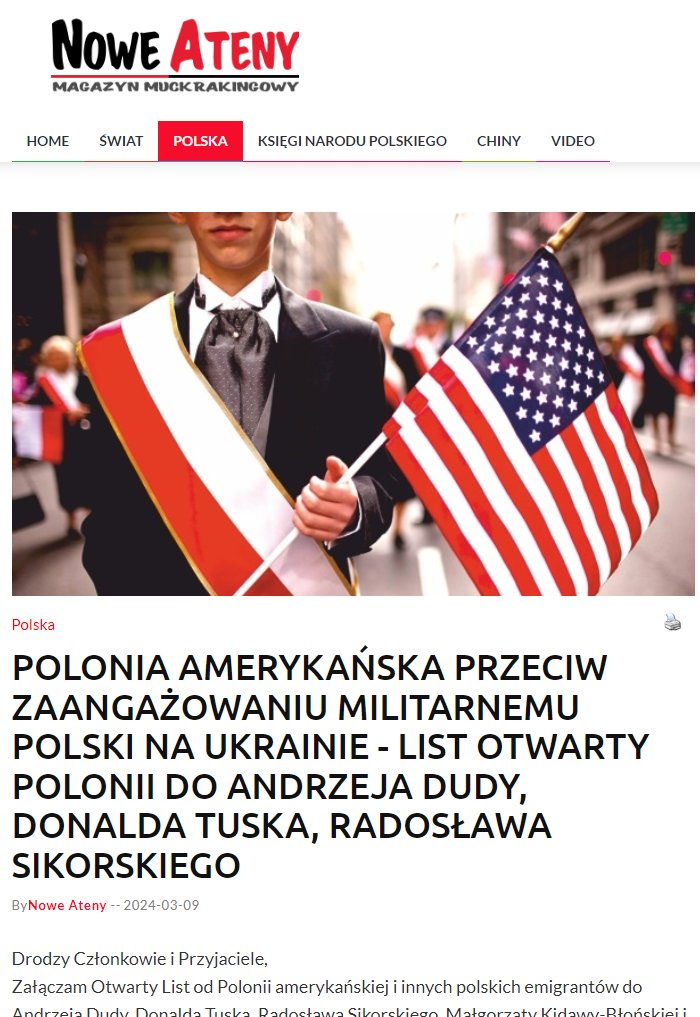 NoweAteny's tweet photo. #ListOtwarty Polonii Amerykańskiej przeciwko udzialowi Polski w żydobanderowskiej wojnie na dzikich polach UIkrainy.
https://t.co/4GaGZoZv9z https://t.co/9cODGwjPsU