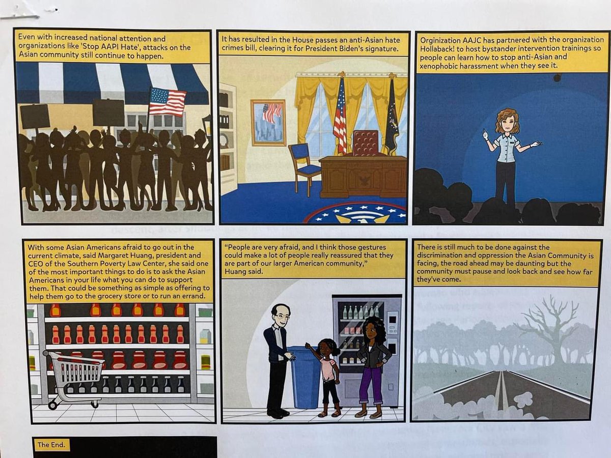 1/? After reading the powerful March trilogy, my students research a civil rights issue of their choice and create amazing comics. Not seen are the annotated works cited pages, citations, and inspiring presentations.