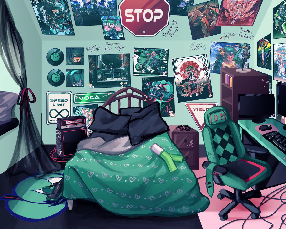 Velvetterabby's tweet photo. CALLING ALL ARTISTS!!! 

Happy Miku day!

Draw Miku in my Miku bedroom!!! 🫵

#MikuDay #Miku https://t.co/231TPNYDYR