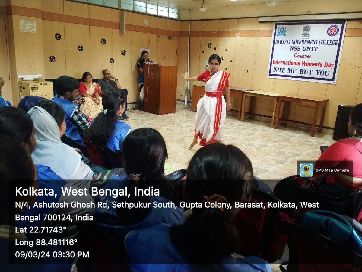 nssbgc_unit's tweet photo. NSS Unit of #Barasat Govt. College has observed #InternationalWomensDay on 09.03 2024.

Principal spoke about #genderequity.

Resource persons spoke about women's rights, history of #women's movement and also significance of #WomensDay.

@rdnss_kolkata 
@_NSSIndia 
@YASMinistry https://t.co/VIfbu7wy0X