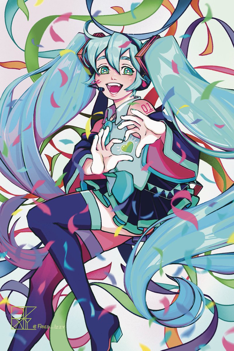 FriedIzzy's tweet photo. Happy Miku Day! 🎉 #ミクの日 https://t.co/fZQlSUcuBm