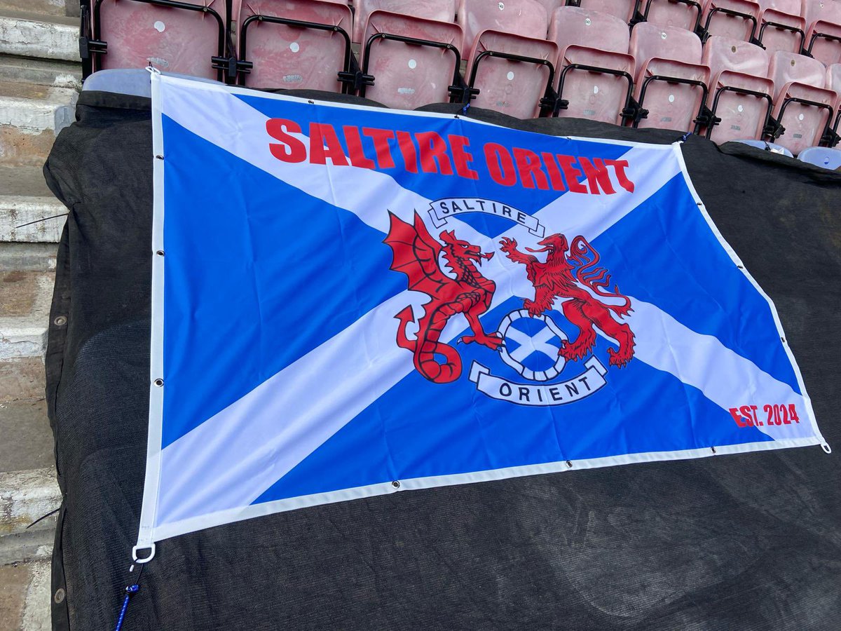 SaltireOrient's tweet photo. The new #SaltireOrient flag on its first official day out @LaticsOfficial come on you O’s #lofc https://t.co/1qjTwTz7Cj