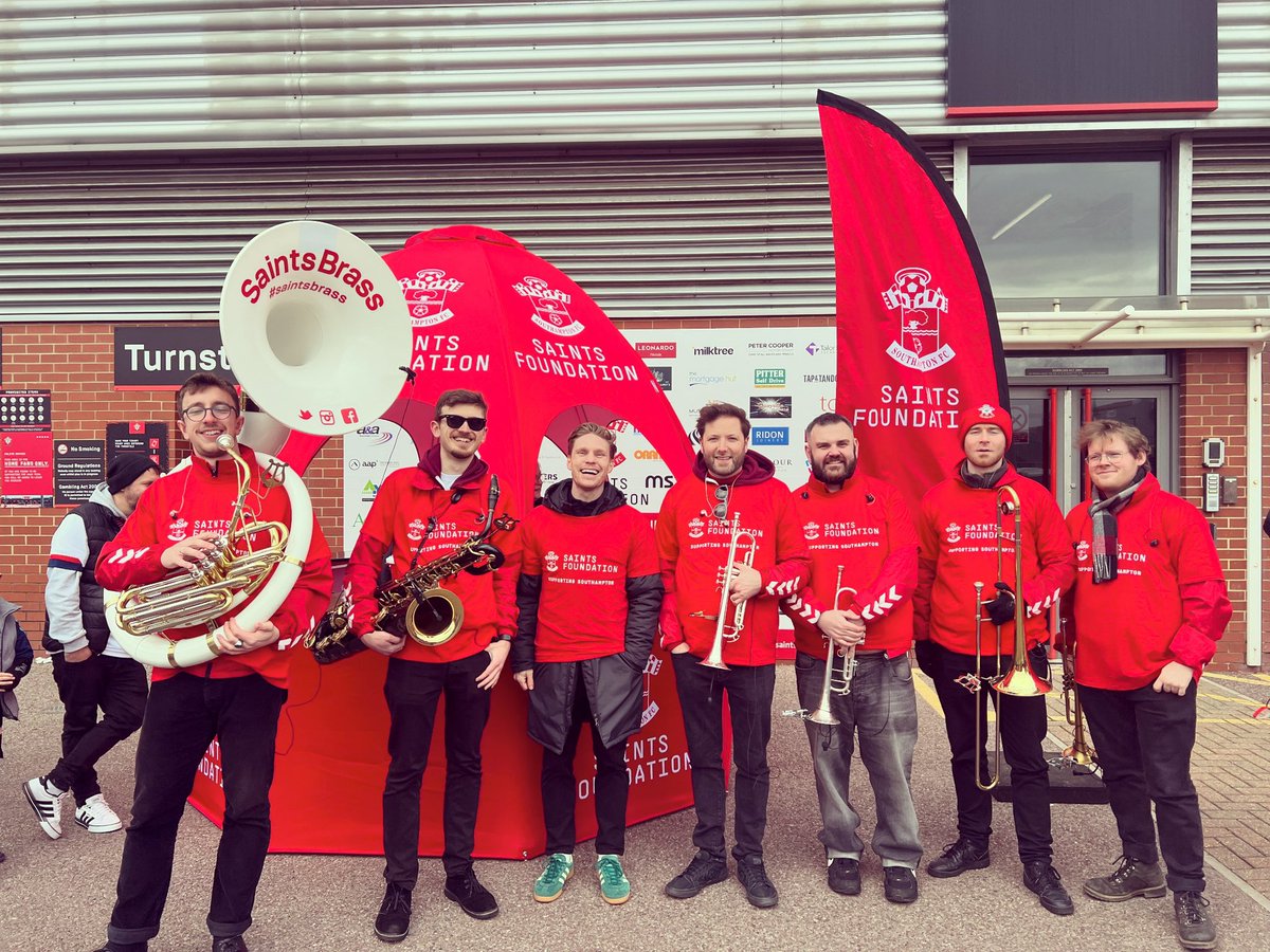 Proud to be supporting the incredible work of @sfc_foundation today. Well done to all who continue the massively important work for our city and communities through this fantastic organisation. #saintsfc #southampton #efl #music #soton #drums #brass #saxophone #trombone #trumpet