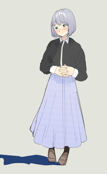 「blue skirt long skirt」 illustration images(Latest)｜2pages