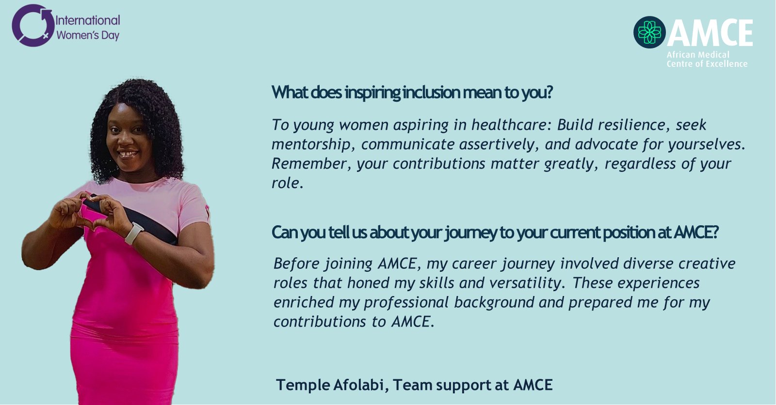 African Medical Centre of Excellence on X: &ldquo;Meet Temple Afolabi 