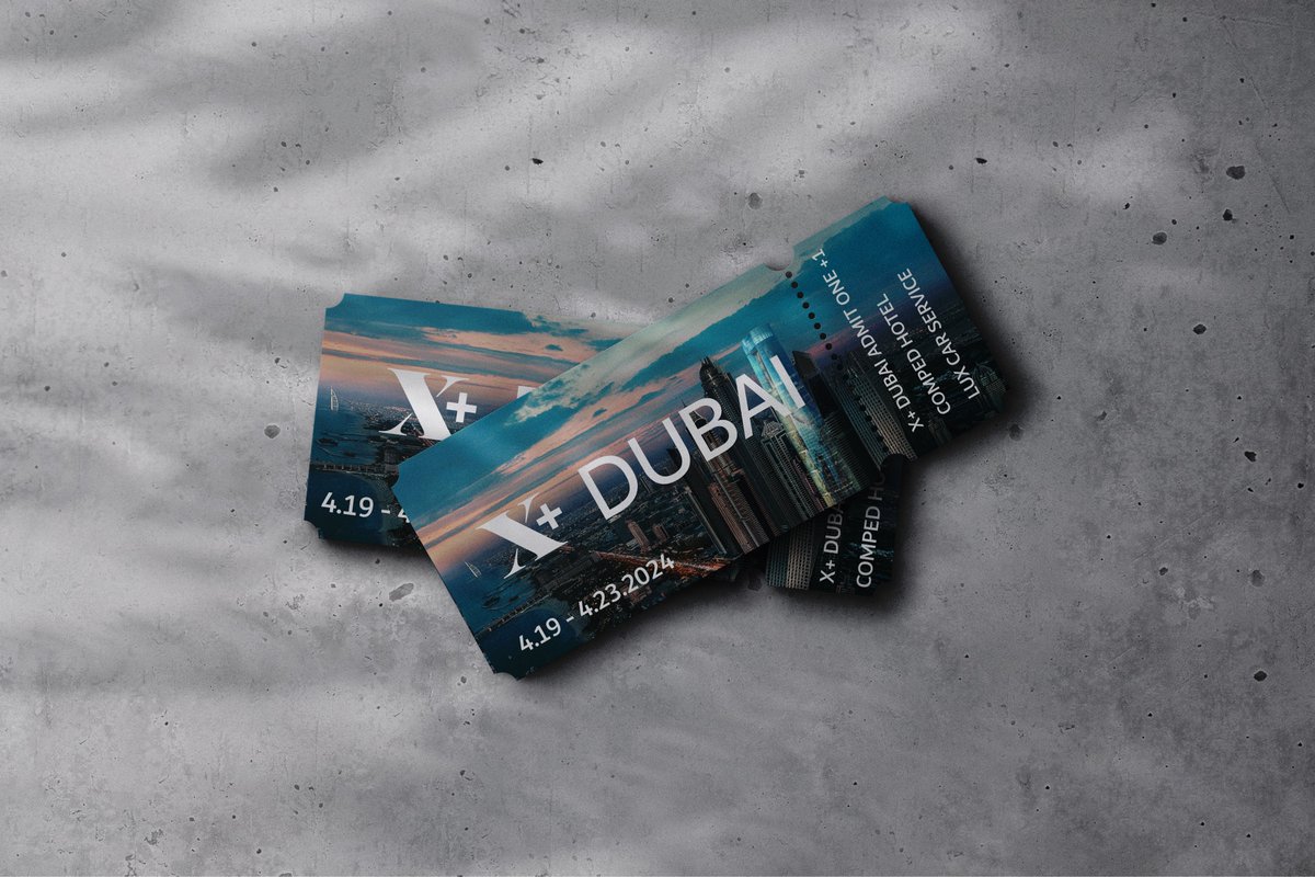 XDeGods's tweet image. 🎉GIVEAWAY🎉

We’re giving away up to 3 passes to the X+ Dubai Trip

EVERYONE is eligible. 

Like, RT and Follow @XDeGods to enter but before you do, here’s what you’ll get 👇
