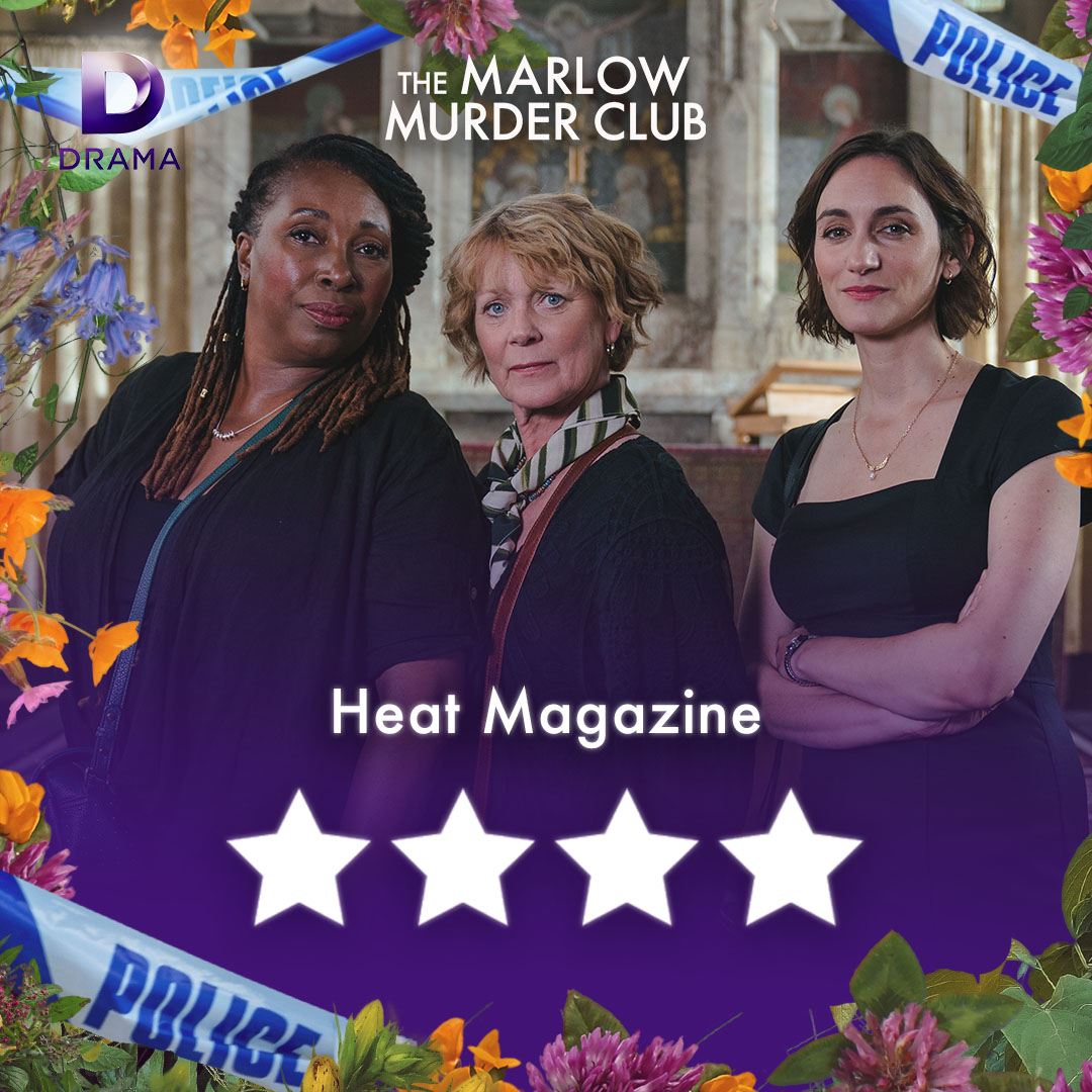 A BIG four stars for Judith, Suzie and Becks! 🤩⭐️ @heatworld Stream #TheMarlowMurderClub for free on @UKTVPlay