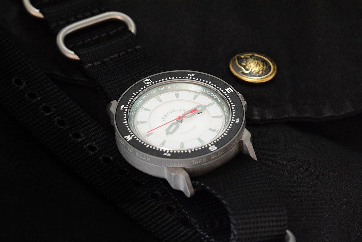 venturianusa's tweet photo. White dial with green accents. Tells time. Solar powered. No cord required. 

#menswatch #adventurewatch #adventure #madeforadventure #watches #watchesofinstagram #titaniumwatch #solarwatch #microbrandwatch #getlosttofindyourself #madeforadventure https://t.co/LBK0I7JA4C