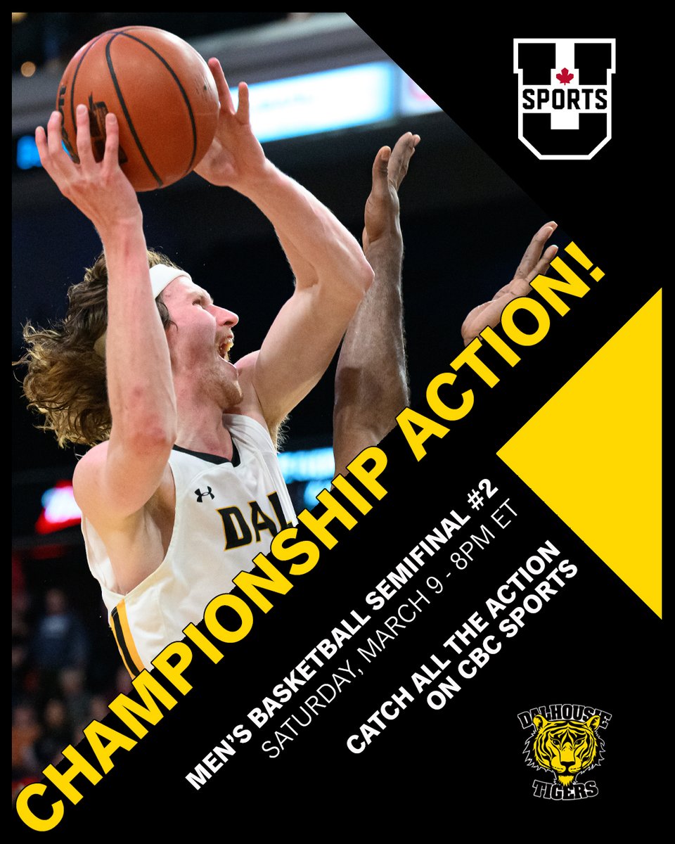 It's a U SPORTS semifinal #gameday! 

The Tigers hit the court versus hosts Laval at 8pm ET. Catch all the action on CBC Sports! 

#GoTigers #FearTheRoar
