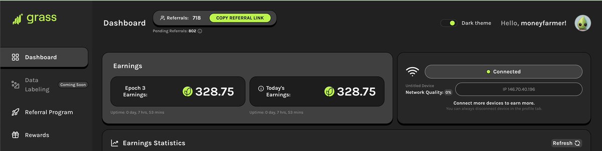 NDIDI_GRAM's tweet photo. If You’re Poor Like I Am, You Should Be Farming $GRASS

Raised $3.5M In Funding &amp; Epoch 3 Just Went Live 

Here’s A Link To Get Started 
🔗 https://t.co/QUj1eBoond

Create Account, &amp; Connect Your Device To A Stable Internet 🧏🏿‍♂️ https://t.co/Us7vzEOAK0