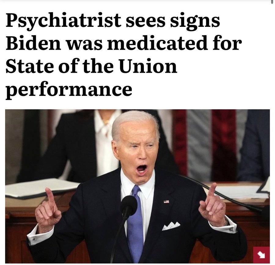 @berningman16 “If you look at how Joe Biden usually is — slow and stumbling — compared to how he was during the State of the Union — fiery and angry — these are signs that are typical for someone taking Adderall or any amphetamine,” said forensic psychiatrist Dr. Carole Lieberman.