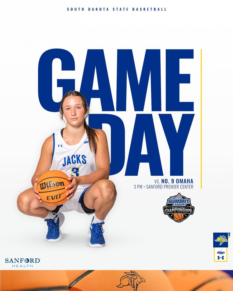 SenTomNelson's tweet photo. Ears Up, Jackrabbits…it’s SUMMIT TOURNAMENT GAME(S)DAY! 💛🐰💙
@GoJacksWBB @GoJacksMBB @GoJacksSDSU @GoJacksCheer @GoJacksDance @SDState @SDStateAlumni @SDSU_PrideBand @SoDakStBandMan #EarsUp #flatjack #GoJacks #March2TheSummit https://t.co/D8IhKDOnlA