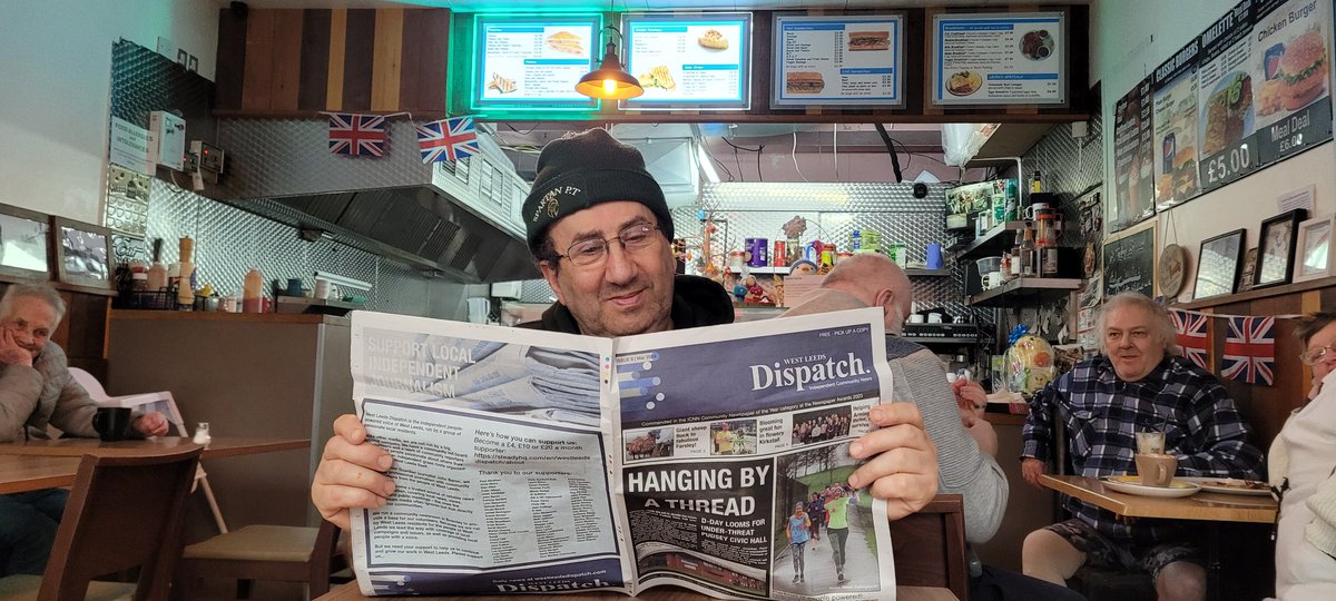 Leon's Cafe on Town Street is awash with community spirit, and now you can dip into the latest copy of West Leeds Dispatch while you dive into your breakfast.