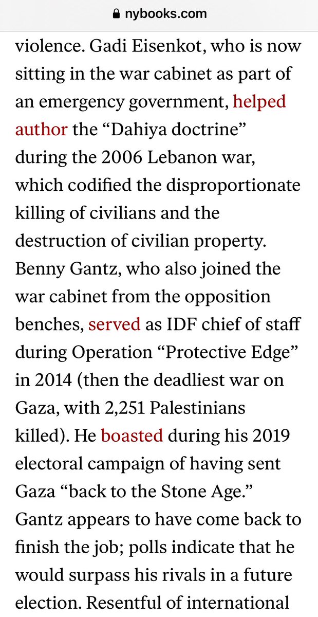 American politicians who dare not criticize Israel’s decades-long subjugation of the Palestinian people and its genocidal war, tend to only blame Netanyahu and his far-right partners. This absolves so called centrist politicians Gantz and Eisenkot who are the likely successors.