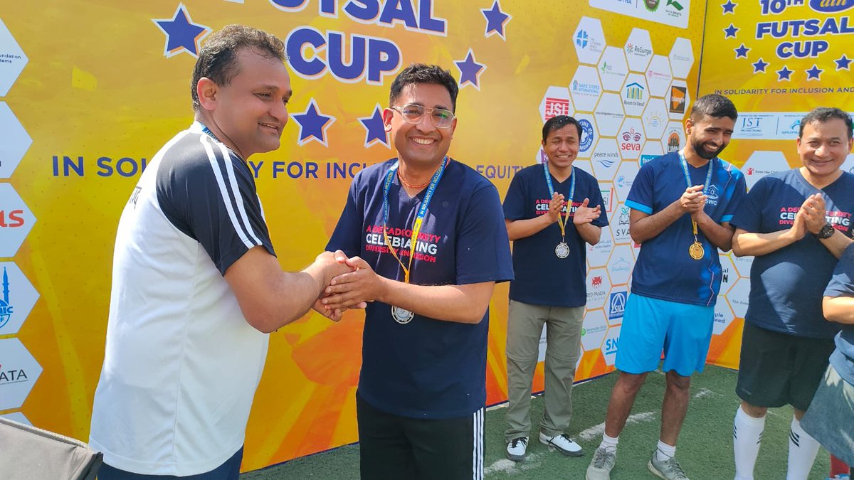 sudarshann1's tweet photo. Both my daughter and I took active part in the friendly and competitive matches at AIN Futsal March today. I am cooling the foot pain with ice but my mind is contended after meeting present and past colleagues, old and new friends after a long time. 
Long live this AIN tradition! https://t.co/d1e3lQ2nvN