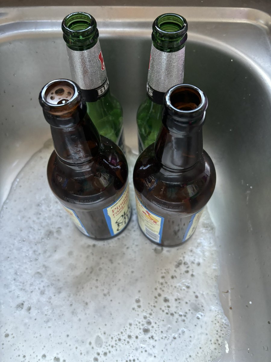 While doing (deep) clean, emptying the pantry etc. I found these bears and ciders, tipped them down the sink and now the kitchen smells like a brewery! Should I be concerned that Lucy (my cat) was trying to get in the sink? 🤣